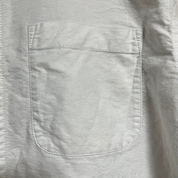 NICCE London White Painter Stripe Button-Up Shirt - Size M - Banded Collar - Picture 4 of 8